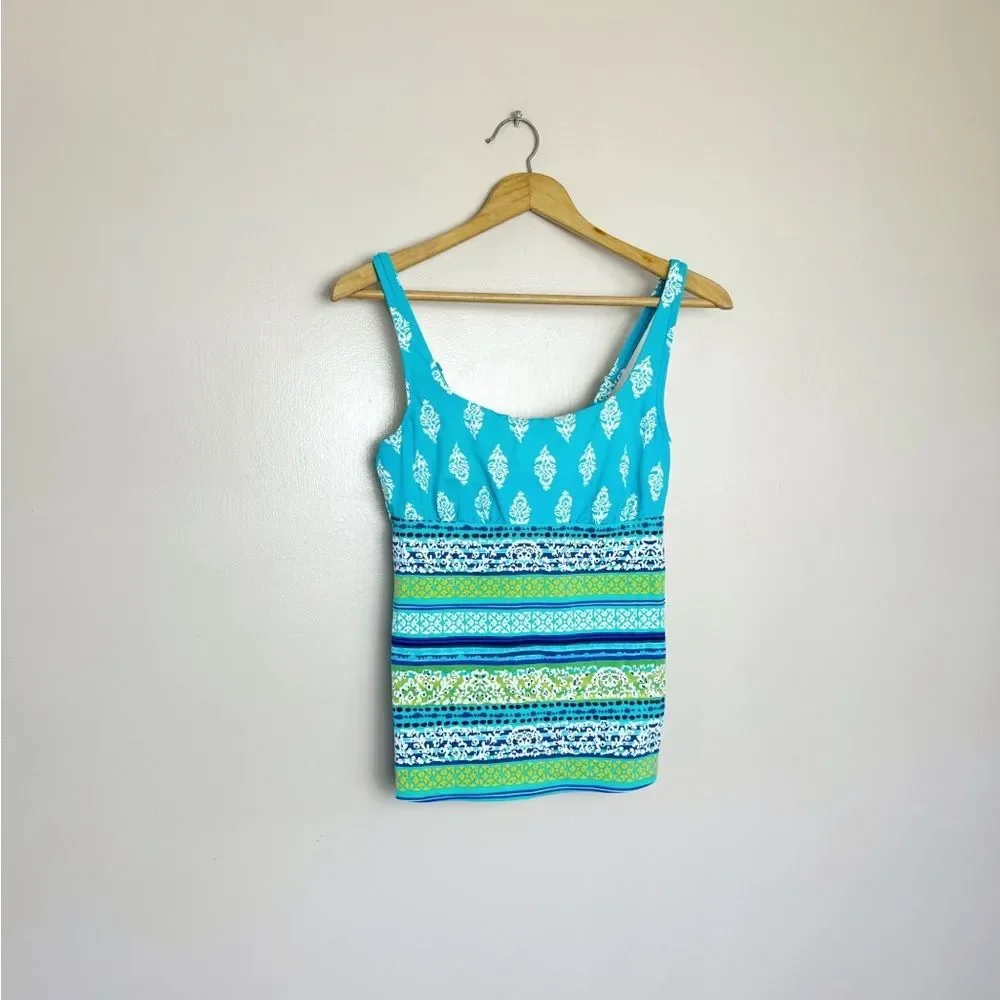 CLEARANCE! Lands’ End Bright Patterned Two-Piece Swimsuit Size 8 EUC - Picture 3 of 8